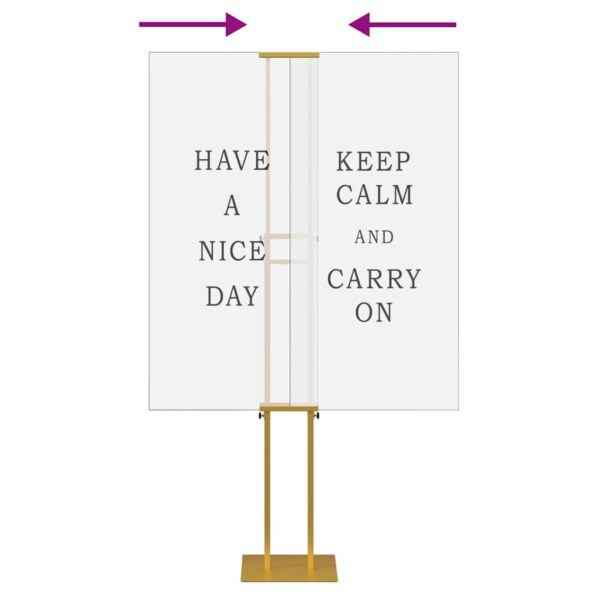 vidaXL Stánky na výstavy Zlatá 30 x 24 x 214 cm Oceľ – Obrázok 9