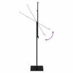 vidaXL Stánky na výstavy Čierny 26,5 x 26,5 x 150 cm Oceľ – Obrázok 11
