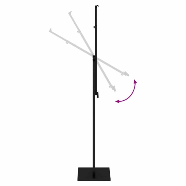 vidaXL Stánky na výstavy Čierny 26,5 x 26,5 x 150 cm Oceľ – Obrázok 11
