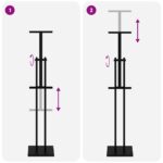 vidaXL Stánky na výstavy Čierny 26,5 x 26,5 x 150 cm Oceľ – Obrázok 12