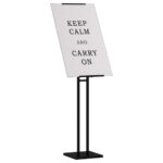 vidaXL Stánky na výstavy Čierny 26,5 x 26,5 x 150 cm Oceľ – Obrázok 3