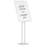 vidaXL Stánky na výstavy Biely 26,5 x 26,5 x 150 cm Oceľ – Obrázok 3