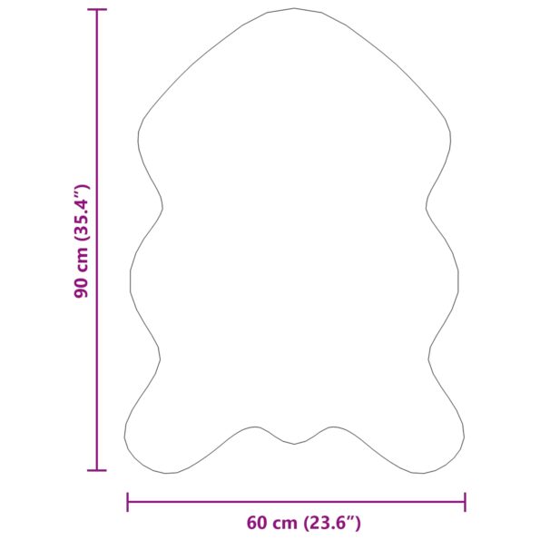 vidaXL Falošný ovčie kožušinový koberec Biela 60 x 90 cm Polyester – Obrázok 11
