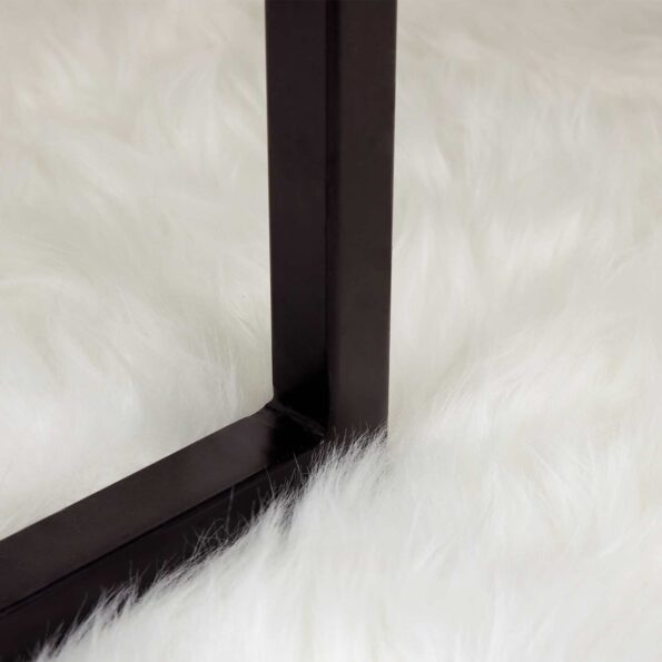 vidaXL Falošný ovčie kožušinový koberec Biela 60 x 90 cm Polyester – Obrázok 5