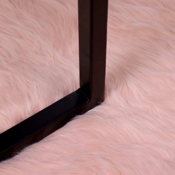 vidaXL Falošný ovčie kožušinový koberec Ružová 100 x 200 cm Polyester – Obrázok 6