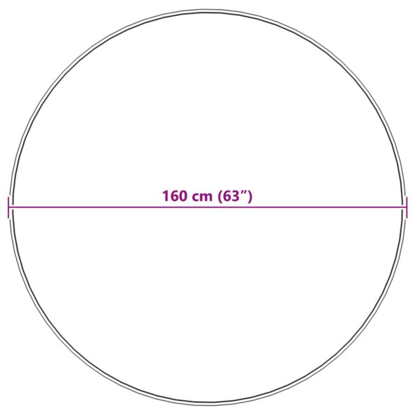 vidaXL Koberec z umelej králikovej kožušiny Biela Ø 160 cm Polyester – Obrázok 10