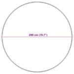 vidaXL Koberec z umelej králikovej kožušiny Biela Ø 200 cm Polyester – Obrázok 10