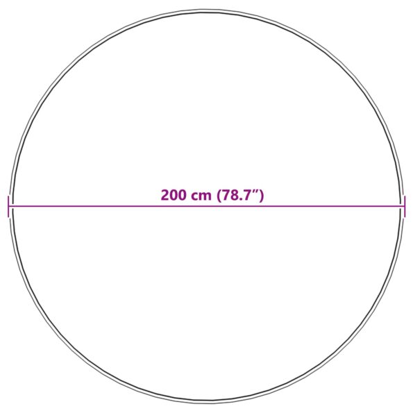 vidaXL Koberec z umelej králikovej kožušiny Biela Ø 200 cm Polyester – Obrázok 10