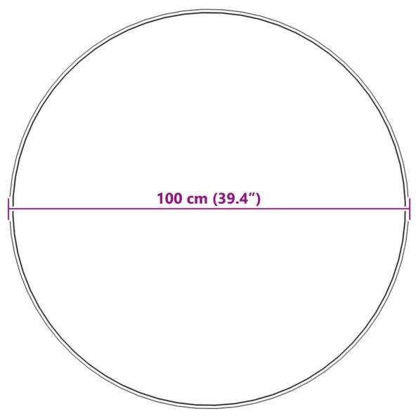 vidaXL Koberec z umelej králikovej kožušiny Olite Sivá Ø 100 cm – Obrázok 10