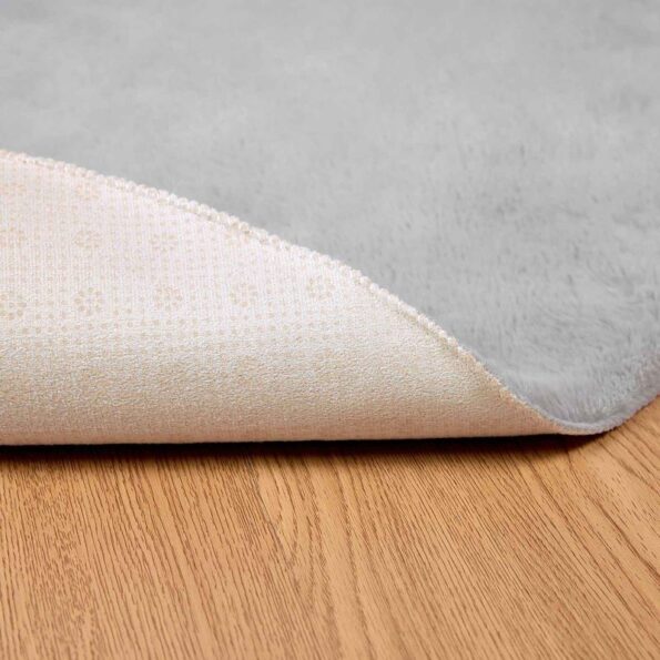 vidaXL Koberec z umelej králikovej kožušiny Olite Sivá Ø 100 cm – Obrázok 8