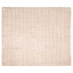 vidaXL Umelý králičí kožušinový pléd Béžová 240 x 270 cm Polyester – Obrázok 5