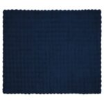 vidaXL Umelý králičí kožušinový pléd 4 pcs Námornícka modrá – Obrázok 6