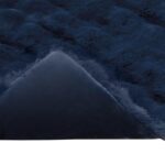 vidaXL Umelý králičí kožušinový pléd 4 pcs Námornícka modrá – Obrázok 8