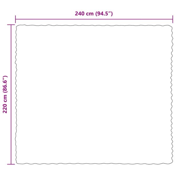 vidaXL Umelý králičí kožušinový pléd Čierna 220 x 240 cm Polyester – Obrázok 10