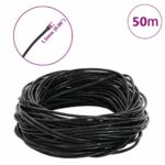 vidaXL Kožená šnúrka Čierna Ø1,5 mm x 50 m Koža – Obrázok 5