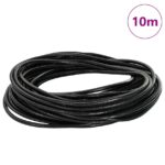 vidaXL Kožená šnúrka Čierna Ø2,5 mm x 10 m Koža