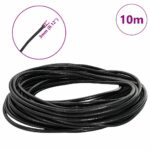 vidaXL Kožená šnúrka Čierna Ø3 mm x 10 m Koža – Obrázok 5