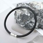 vidaXL Kožená šnúrka Čierna Ø4 mm x 50 m Koža – Obrázok 3