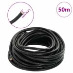 vidaXL Kožená šnúrka Čierna Ø5 mm x 50 m Koža – Obrázok 6