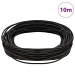 vidaXL Kožená šnúrka Tmavohnedá Ø1 mm x 10 m Koža