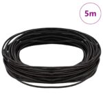 vidaXL Kožená šnúrka Tmavohnedá Ø1,5 mm x 5 m Koža