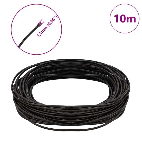 vidaXL Kožená šnúrka Tmavohnedá Ø1,5 mm x 10 m Koža – Obrázok 5