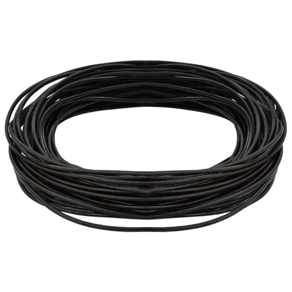 vidaXL Kožená šnúrka Tmavohnedá Ø2 mm x 50 m Koža – Obrázok 6