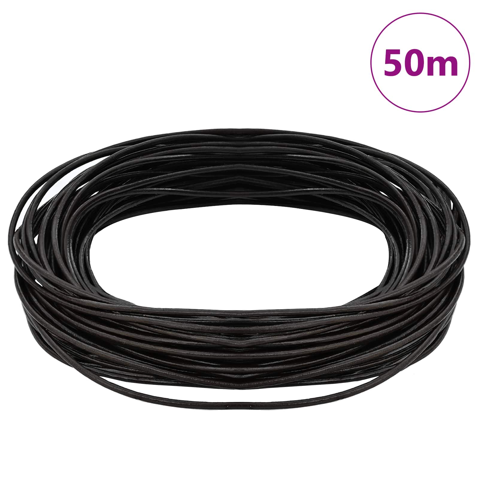 42021978_2.jpg vidaXL Kožená šnúrka Tmavohnedá Ø2 mm x 50 m Koža – Obrázok 1