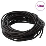 vidaXL Kožená šnúrka Tmavohnedá Ø2,5 mm x 50 m Koža