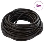 vidaXL Kožená šnúrka Tmavohnedá Ø5 mm x 5 m Koža