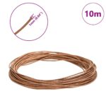 vidaXL Kožená šnúrka Hnedá Ø1 mm x 10 m Koža – Obrázok 5