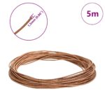 vidaXL Kožená šnúrka Hnedá Ø1,5 mm x 5 m Koža – Obrázok 5