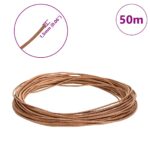 vidaXL Kožená šnúrka Hnedá Ø1,5 mm x 50 m Koža – Obrázok 5