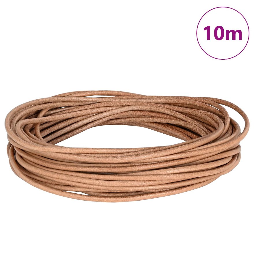 42022022_2.jpg vidaXL Kožená šnúrka Hnedá Ø2,5 mm x 10 m Koža – Obrázok 1