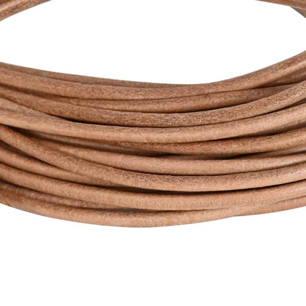 vidaXL Kožená šnúrka Hnedá Ø2,5 mm x 10 m Koža – Obrázok 2