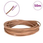 vidaXL Kožená šnúrka Hnedá Ø3 mm x 50 m Koža – Obrázok 5