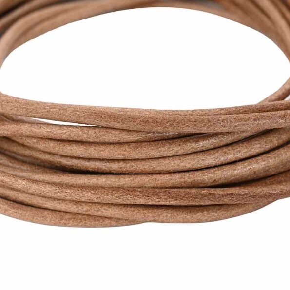 vidaXL Kožená šnúrka Hnedá Ø4 mm x 10 m Koža – Obrázok 2
