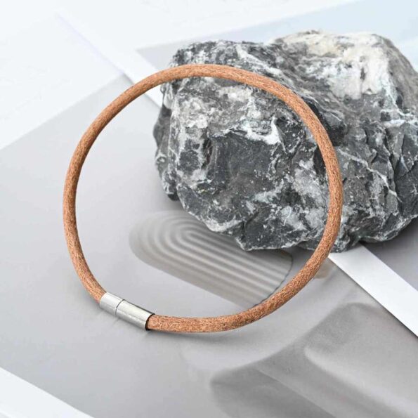 vidaXL Kožená šnúrka Hnedá Ø5 mm x 50 m Koža – Obrázok 3