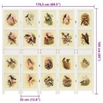 vidaXL Romdivider Panel Biela 212 x 165 cm MDF – Obrázok 6