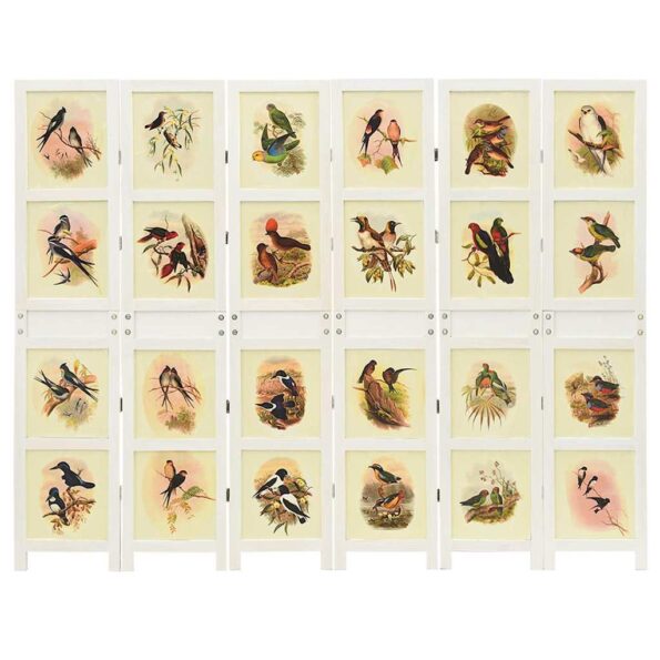 vidaXL Romdivider Panel Biela 212 x 165 cm MDF – Obrázok 2