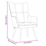 vidaXL Relaxačné kreslo s ottom 2 pcs Tmavo šedá Zamat – Obrázok 11