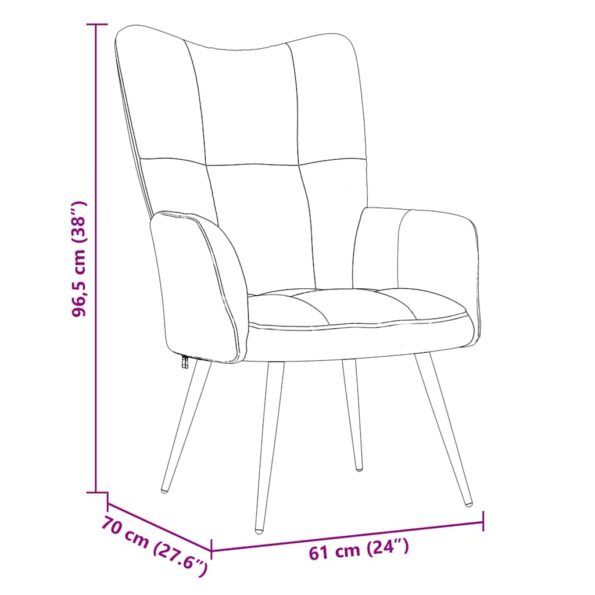 vidaXL Relaxačné kreslo s ottom 2 pcs Tmavo šedá Zamat – Obrázok 11