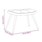 vidaXL Relaxačné kreslo s ottom 2 pcs Tmavo šedá Zamat – Obrázok 12