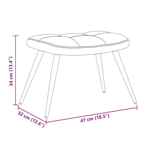 vidaXL Relaxačné kreslo s ottom 2 pcs Tmavo šedá Zamat – Obrázok 12