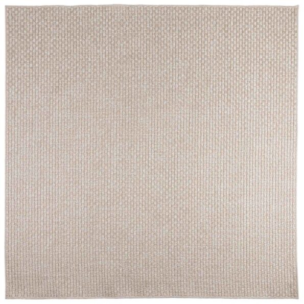 vidaXL Kusové koberce Štvorcový FARO Krémová 120 x 120 cm Polyester – Obrázok 2