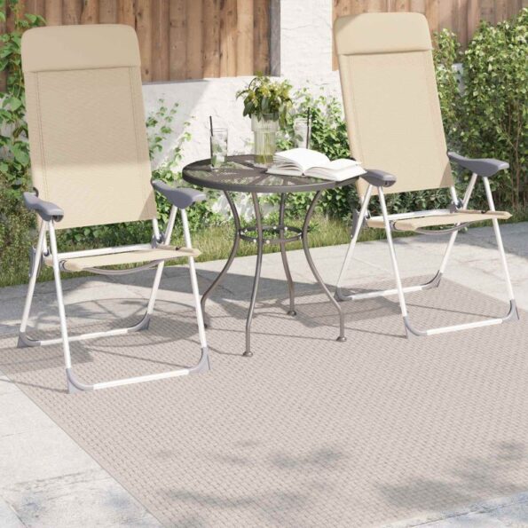 vidaXL Kusové koberce Štvorcový FARO Krémová 200 x 200 cm Polyester – Obrázok 3
