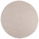 vidaXL Kusové koberce Okrúhly FARO Krémová Ø 160 CM Polyester
