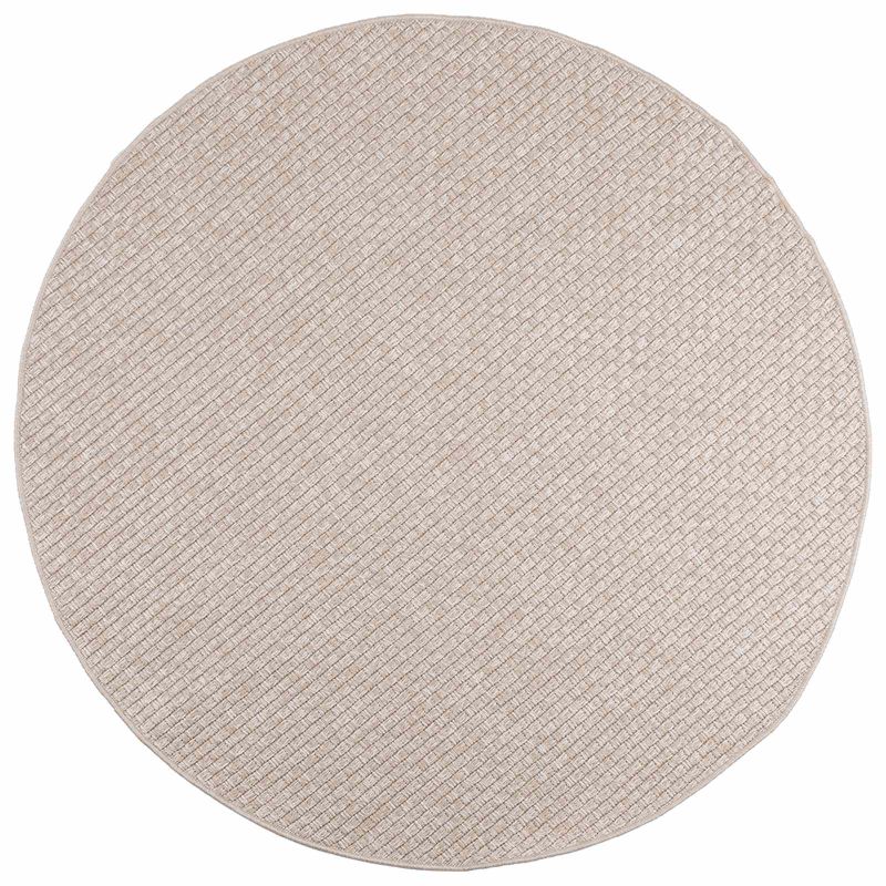 42022568_1.jpg vidaXL Kusové koberce Okrúhly FARO Krémová Ø 160 CM Polyester – Obrázok 1