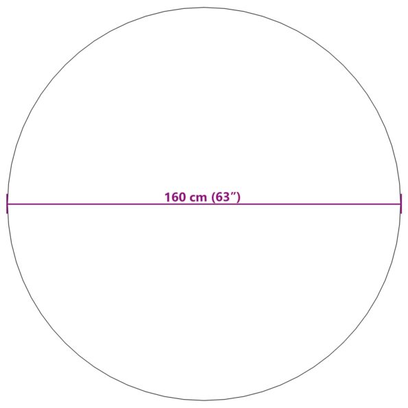 vidaXL Kusové koberce Okrúhly FARO Krémová Ø 160 CM Polyester – Obrázok 6