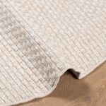 vidaXL Kusové koberce Okrúhly FARO Krémová Ø 200 CM Polyester – Obrázok 4